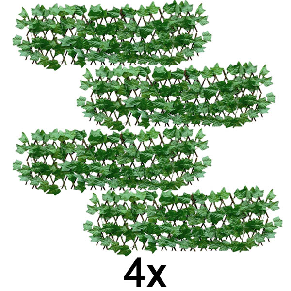 4x Dekorativer und praktischer Zaun für Terrasse und Garten | GREENFENCE