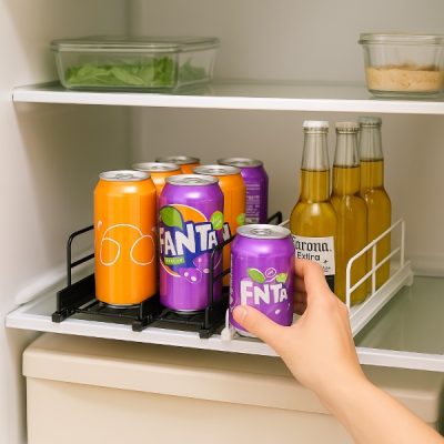 Kühlschrank-Organizer mit automatischem Gleitsystem | DRINZER