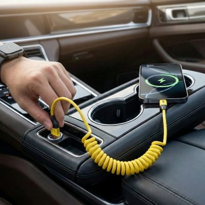 4-in-1 einziehbares Ladekabel - 65W, USB-C + Lightning | SPRINTCHARG