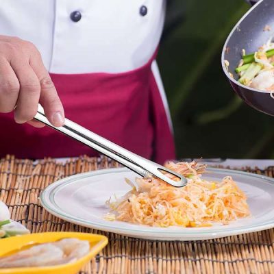 BBQ Grillzange - 28 cm, lebensmittelechter 304-Stahl, nahtlos, rutschfest | TONGPRO