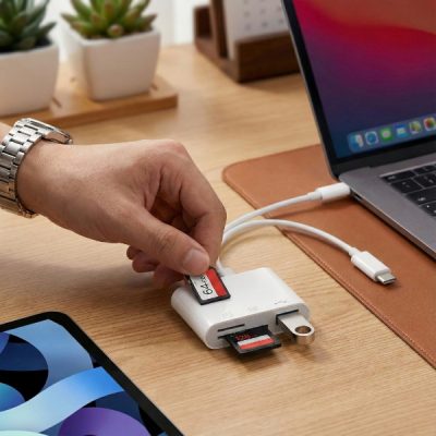 Dualer Kartenleser - SD und MicroSD, Lightning + USB-C | FILEDIRECT