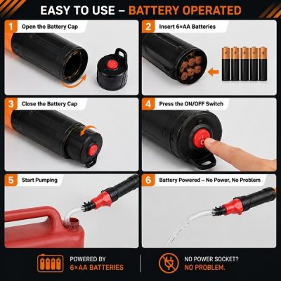 Batteriebetriebene Flüssigkeitstransferpumpe – funktioniert ohne Strom | PUMPORA