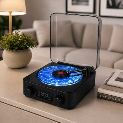 Retro 3-in-1 Ozeanwellen-Projektor, Bluetooth-Lautsprecher und LED-Stimmungslicht | VIVAPLAY