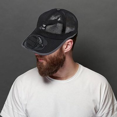 Solarbetriebene und USB-wiederaufladbare Kappe mit Kühlventilator | SOLCAP