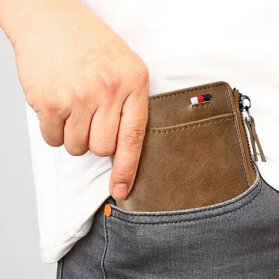 Sichere Leder-Reißverschluss-Geldbörse | ZIPPWAL