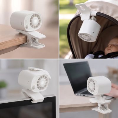 Leiser wiederaufladbarer Ventilator mit Klemme | CLIPBREEZ